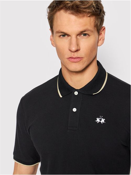 MAN POLO S/S 30/1 COTTON PIQUE LA MARTINA | BPMP04-PK031/09999